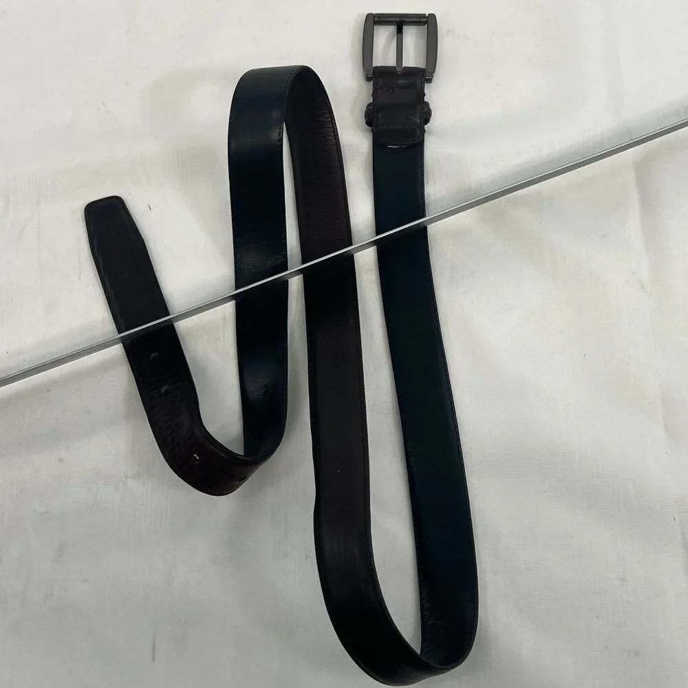 Harold‎ Powell Real Leather Textured Belt Made In England Brown 40